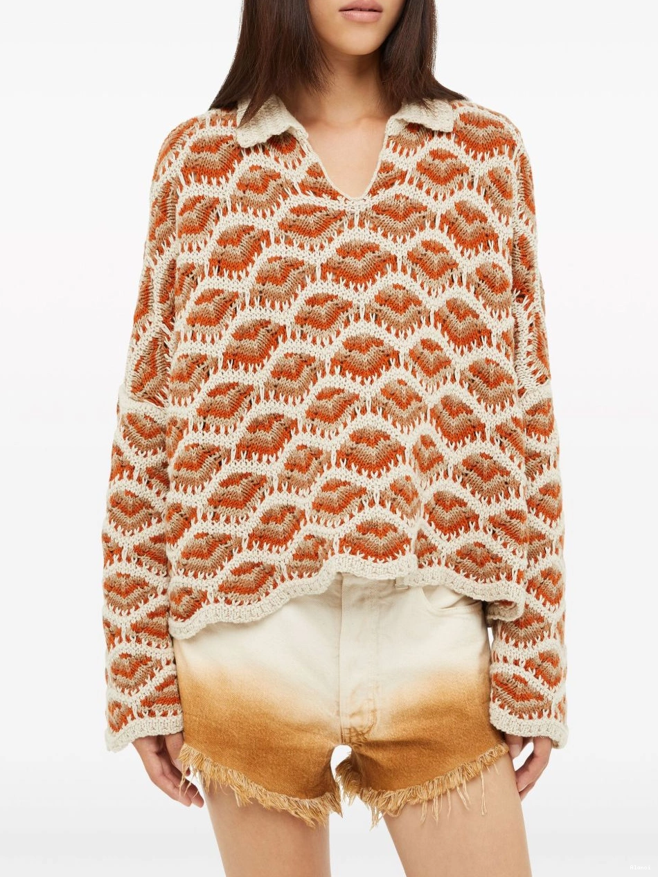 Affordable polo Alanui Mahal Hawa crochet-knit jumper Women 0710
